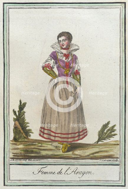 Costumes de Différents Pays, 'Femme de l'Aragon', c1797. Creator: Jacques Grasset de Saint-Sauveur.