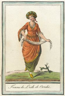Costumes de Différents Pays, Femme de l'Isle de Candie c1797. Creator: Jacques Grasset de Saint-Sauveur