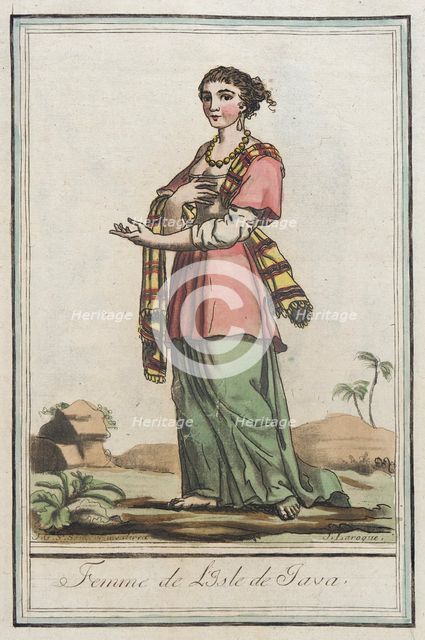 Costumes de Différents Pays, 'Femme de l'Isle de Java', c1797. Creators: Jacques Grasset de Saint-Sauveur, LF Labrousse.