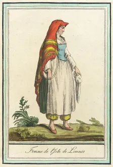 Costumes de Différents Pays, Femme de l'Isle de Lemnos c1797. Creators: Jacques Grasset de Saint-Sauveur, LF Labrousse