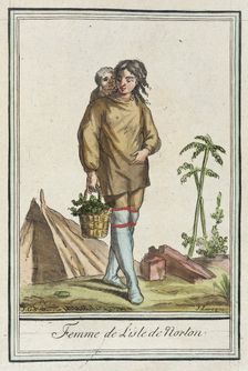 Costumes de Différents Pays, Femme de l'Isle de Norton c1797. Creator: Jacques Grasset de Saint-Sauveur