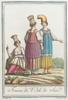 Costumes de Différents Pays, Femme de l'Isle de Scio c1797. Creator: Jacques Grasset de Saint-Sauveur
