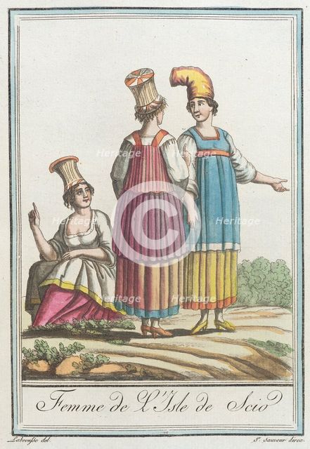Costumes de Différents Pays, 'Femme de l'Isle de Scio', c1797. Creator: Jacques Grasset de Saint-Sauveur.
