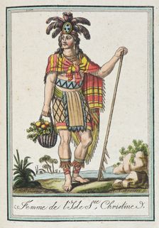 Costumes de Différents Pays, Femme de l'Isle Ste. Christine c1797. Creator: Jacques Grasset de Saint-Sauveur