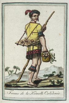 Costumes de Différents Pays, Femme de la Nouvelle Calédonie c1797. Creators: Jacques Grasset de Saint-Sauveur, LF Labrousse