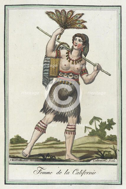Costumes de Différents Pays, 'Femme de la Californie', c1797. Creators: Jacques Grasset de Saint-Sauveur, LF Labrousse.