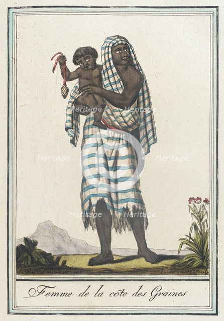 Costumes de Différents Pays, 'Femme de la Côte des Graines', c1797. Creators: Jacques Grasset de Saint-Sauveur, LF Labrousse.