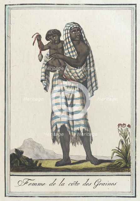 Costumes de Différents Pays, 'Femme de la Côte des Graines', c1797. Creators: Jacques Grasset de Saint-Sauveur, LF Labrousse.