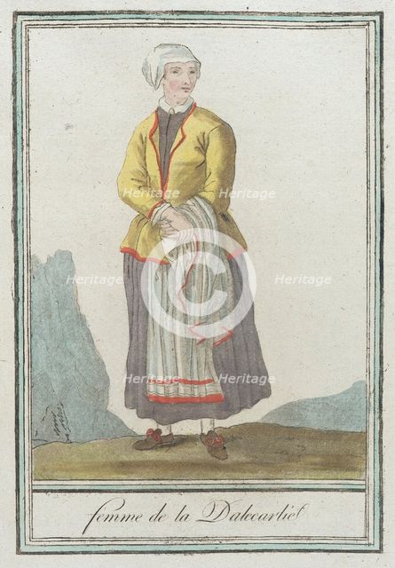 Costumes de Différents Pays, 'Femme de la Dalecarlie', c1797. Creator: Jacques Grasset de Saint-Sauveur.
