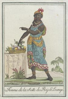 Costumes de Différents Pays, Femme de la Suite du Roÿ de Loango c1797. Creators: Jacques Grasset de Saint-Sauveur, LF Labrousse