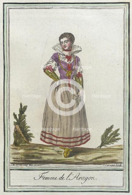 Costumes de Différents Pays, 'Femme de l'Aragon', c1797. Creator: Jacques Grasset de Saint-Sauveur.