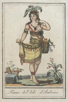 Costumes de Différents Pays, Femme de l'Isle d'Amboine c1797. Creators: Jacques Grasset de Saint-Sauveur, LF Labrousse