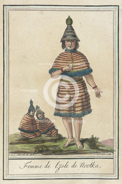 Costumes de Différents Pays, 'Femme de l'Isle de Nootka', c1797. Creators: Jacques Grasset de Saint-Sauveur, LF Labrousse.