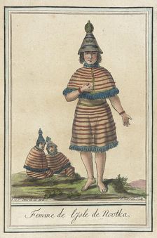 Costumes de Différents Pays, Femme de l'Isle de Nootka c1797. Creators: Jacques Grasset de Saint-Sauveur, LF Labrousse