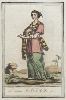 Costumes de Différents Pays, Femme de l'Isle de Java c1797. Creators: Jacques Grasset de Saint-Sauveur, LF Labrousse