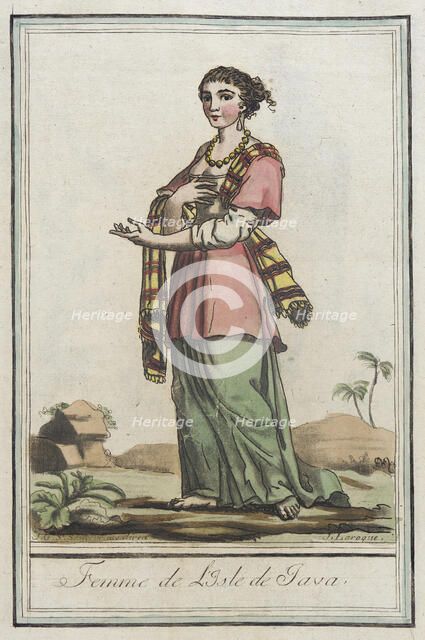 Costumes de Différents Pays, 'Femme de l'Isle de Java', c1797. Creators: Jacques Grasset de Saint-Sauveur, LF Labrousse.