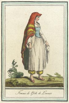 Costumes de Différents Pays, Femme de l'Isle de Lemnos c1797. Creators: Jacques Grasset de Saint-Sauveur, LF Labrousse