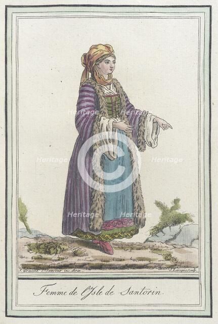 Costumes de Différents Pays, 'Femme de l'Isle de Santorin', c1797. Creator: Jacques Grasset de Saint-Sauveur.