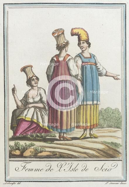 Costumes de Différents Pays, 'Femme de l'Isle de Scio', c1797. Creator: Jacques Grasset de Saint-Sauveur.