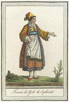Costumes de Différents Pays, Femme de l'Isle de Siphanto c1797. Creator: Jacques Grasset de Saint-Sauveur