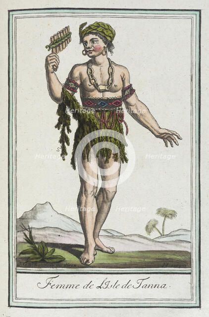Costumes de Différents Pays, 'Femme de l'Isle de Tanna', c1797. Creators: Jacques Grasset de Saint-Sauveur, LF Labrousse.