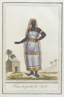 Costumes de Différents Pays, Femme de Qualitéde Guida c1797. Creators: Jacques Grasset de Saint-Sauveur, LF Labrousse