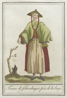 Costumes de Différents Pays, Femme de Schevelingen Près de la Baye c1797. Creators: Jacques Grasset de Saint-Sauveur, LF Labrousse