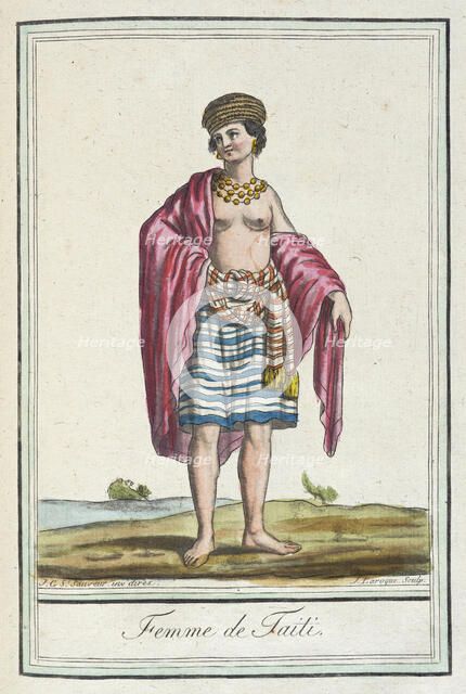 Costumes de Différents Pays, 'Femme de Taiti', c1797. Creators: Jacques Grasset de Saint-Sauveur, LF Labrousse.