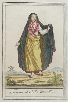 Costumes de Différents Pays, Femme des I'les Manilles c1797. Creator: Jacques Grasset de Saint-Sauveur