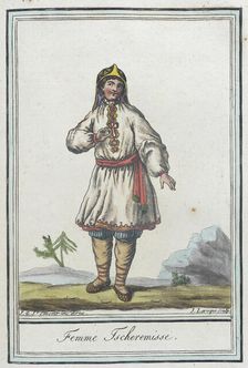 Costumes de Différents Pays, Femme Ischeremisse c1797. Creators: Jacques Grasset de Saint-Sauveur, LF Labrousse