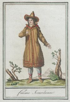 Costumes de Différents Pays, Femme Kourilienne c1797. Creator: Jacques Grasset de Saint-Sauveur