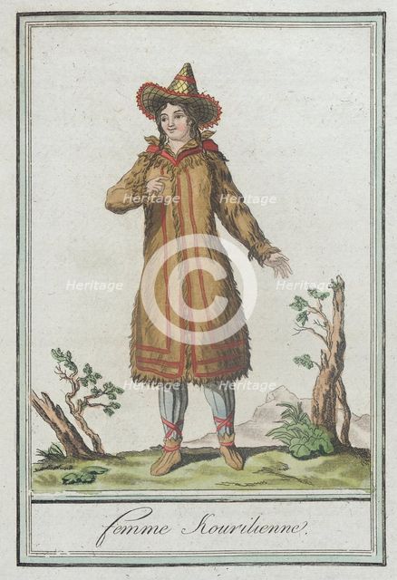 Costumes de Différents Pays, 'Femme Kourilienne', c1797. Creator: Jacques Grasset de Saint-Sauveur.