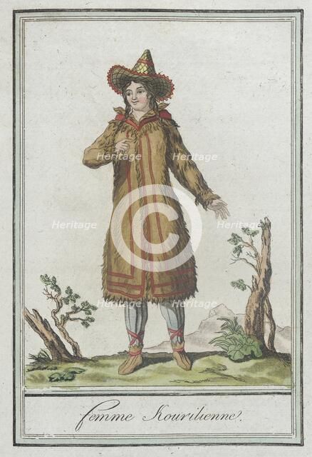 Costumes de Différents Pays, 'Femme Kourilienne', c1797. Creator: Jacques Grasset de Saint-Sauveur.