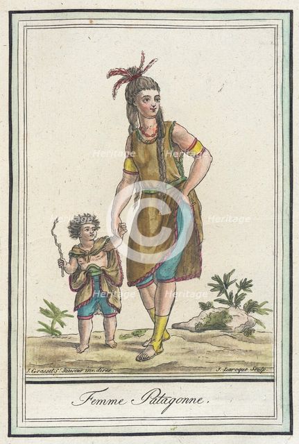 Costumes de Différents Pays, 'Femme Patagonne', c1797. Creator: Jacques Grasset de Saint-Sauveur.