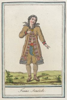 Costumes de Différents Pays, Femme Samoïede c1797. Creator: Jacques Grasset de Saint-Sauveur