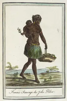 Costumes de Differents Pays, Femme Sauvage des Ysles Pelew c1797. Creator: Jacques Grasset de Saint-Sauveur