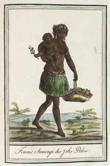 Costumes de Differents Pays, Femme Sauvage des Ysles Pelew c1797. Creator: Jacques Grasset de Saint-Sauveur