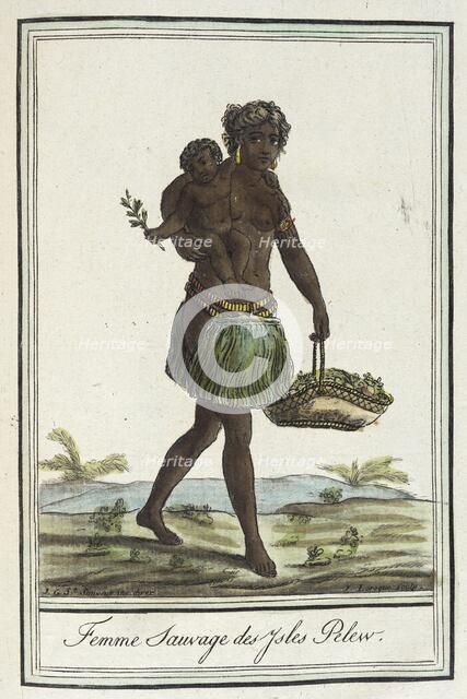 Costumes de Differents Pays, 'Femme Sauvage des Ysles Pelew', c1797. Creator: Jacques Grasset de Saint-Sauveur.