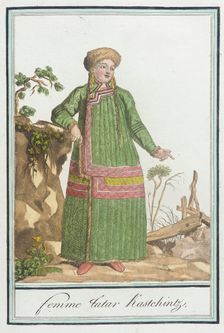 Costumes de Différents Pays, Femme Tatar Kastchintz c1797. Creators: Jacques Grasset de Saint-Sauveur, LF Labrousse