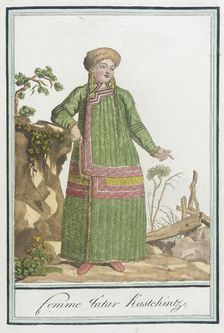 Costumes de Différents Pays, Femme Tatar Kastchintz c1797. Creators: Jacques Grasset de Saint-Sauveur, LF Labrousse