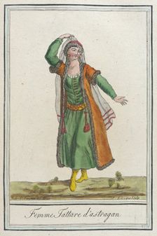 Costumes de Différents Pays, Femme Tattare d'Astragan c1797. Creators: Jacques Grasset de Saint-Sauveur, LF Labrousse