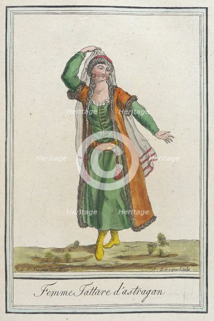 Costumes de Différents Pays, 'Femme Tattare d'Astragan', c1797. Creators: Jacques Grasset de Saint-Sauveur, LF Labrousse.