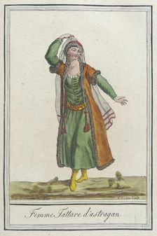 Costumes de Différents Pays, Femme Tattare d'Astragan c1797. Creators: Jacques Grasset de Saint-Sauveur, LF Labrousse