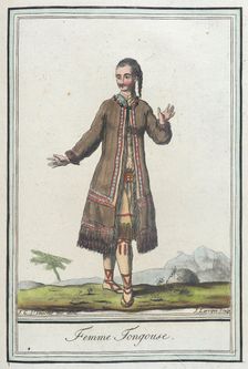 Costumes de Différents Pays, Femme Tongouse c1797. Creators: Jacques Grasset de Saint-Sauveur, LF Labrousse