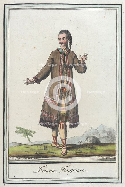 Costumes de Différents Pays, 'Femme Tongouse', c1797. Creators: Jacques Grasset de Saint-Sauveur, LF Labrousse.