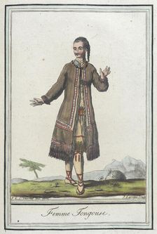 Costumes de Différents Pays, Femme Tongouse c1797. Creators: Jacques Grasset de Saint-Sauveur, LF Labrousse