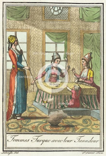 Costumes de Différents Pays, 'Femmes Turque Avecleur Tanndour', c1797. Creator: Jacques Grasset de Saint-Sauveur.