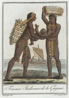 Costumes de Différents Pays, Femmes Indiennes de la Guyane c1797. Creator: Jacques Grasset de Saint-Sauveur
