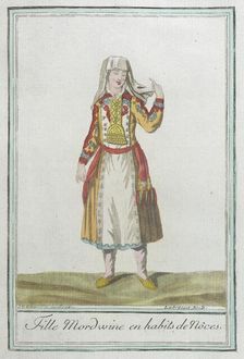 Costumes de Différents Pays, Fille Mordwine en Habits de Nôces c1797. Creator: Jacques Grasset de Saint-Sauveur