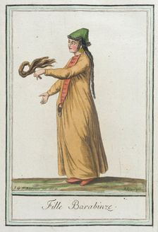 Costumes de Différents Pays, Fille Barabinze c1797. Creator: Jacques Grasset de Saint-Sauveur